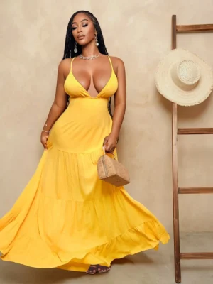 yellow long sexy slip dress_0005 Neque laoreet suspendisse interdum consectetur